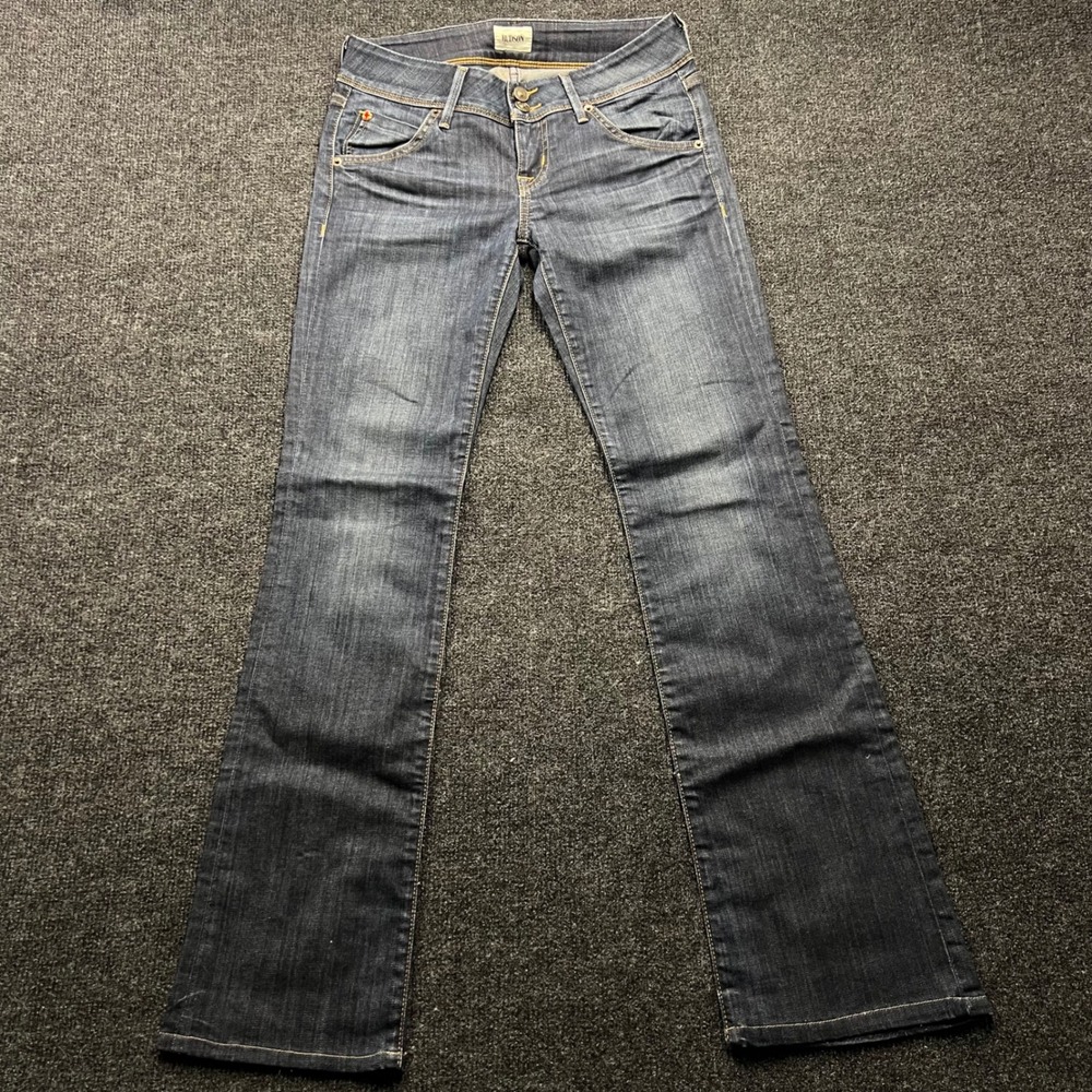 Hudson Bootcut Jeans Womens 26 Blue Dark Wash Low Rise Flap Pocket Denim 2715